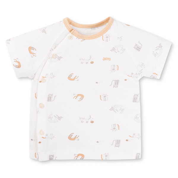 Set 2 Bộ kháng khuẩn Modal ngắn Animo BMC0925002 (0-3M,Be-trắng,NN06)