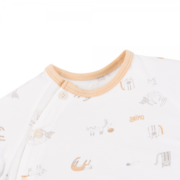 Set 2 Bộ kháng khuẩn Modal ngắn Animo BMC0925002 (0-3M,Be-trắng,NN06)