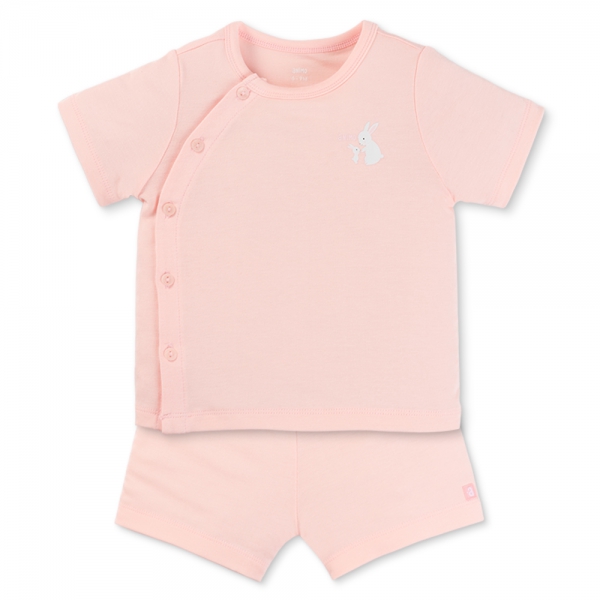 Set 2 Bộ kháng khuẩn Modal ngắn Animo VD0725002 (0-3M,Hồng-trắng,NN05)