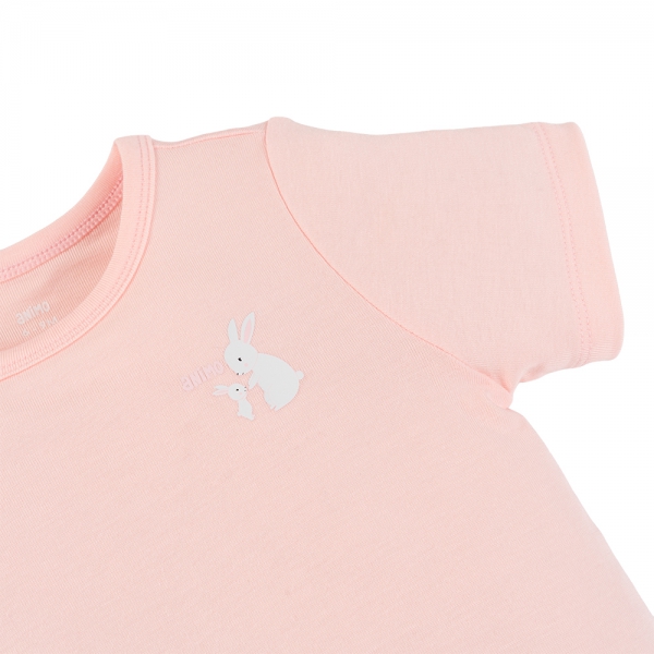 Set 2 Bộ kháng khuẩn Modal ngắn Animo VD0725002 (0-3M,Hồng-trắng,NN05)