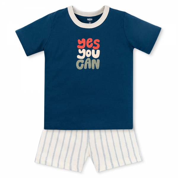 Bộ bé trai ngắn Animo Easy HN0925032 (1Y,Dương-kem,DD01)