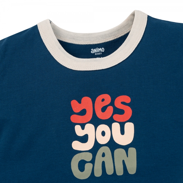 Bộ bé trai ngắn Animo Easy HN0925032 (1Y,Dương-kem,DD01)