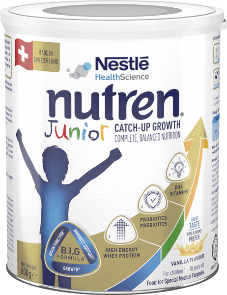 Thực phẩm dinh dưỡng y học Nutren JUNIOR 800g (1-10 tuổi) (giao bao bì ngẫu nhiên)