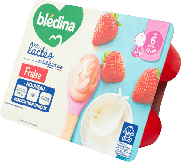 Sữa chua Bledina vị dâu, 6M. (55gx6 hộp)