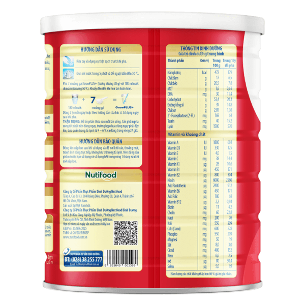 Combo 5 Sữa GrowPlus+ Đỏ 1,5kg (từ 1 tuổi)