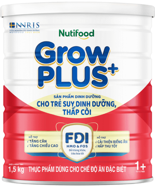 Sữa GrowPlus+ Đỏ 1+ 1,5kg (1-2 tuổi) (Giao bao bì ngẫu nhiên)