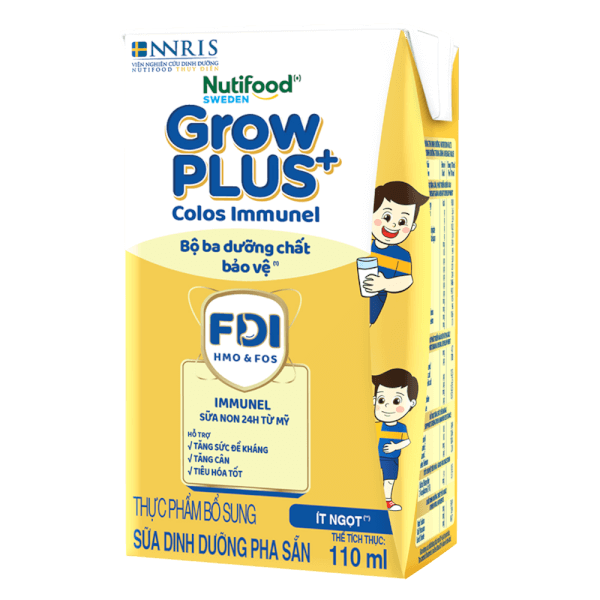 2 Thùng Sữa dinh dưỡng pha sẵn GrowPLUS+ Colos Immunel 110ml, lốc 4 hộp (Từ 1 tuổi)
