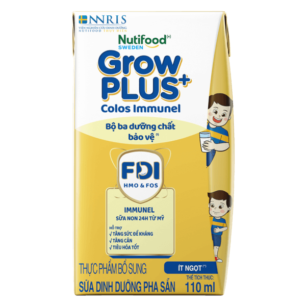 2 Thùng Sữa dinh dưỡng pha sẵn GrowPLUS+ Colos Immunel 110ml, lốc 4 hộp (Từ 1 tuổi)