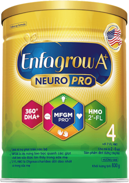 Sữa Enfagrow A+ số 4 830g (2-6 tuổi) 2Flex