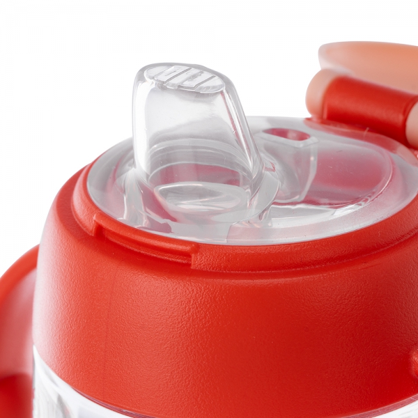 Bình tập uống núm silicone Animo (đỏ, 180ml, RK-B1042A)