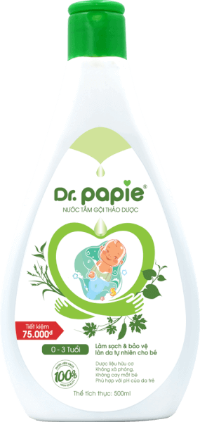 Nước tắm thảo dược Dr Papie 500ml
