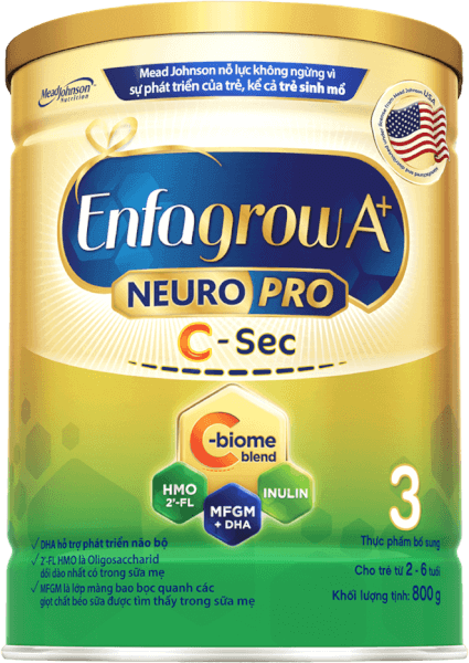Sữa Enfagrow A+ NeuroPro 3 C-Sec 800g (2-6 tuổi)
