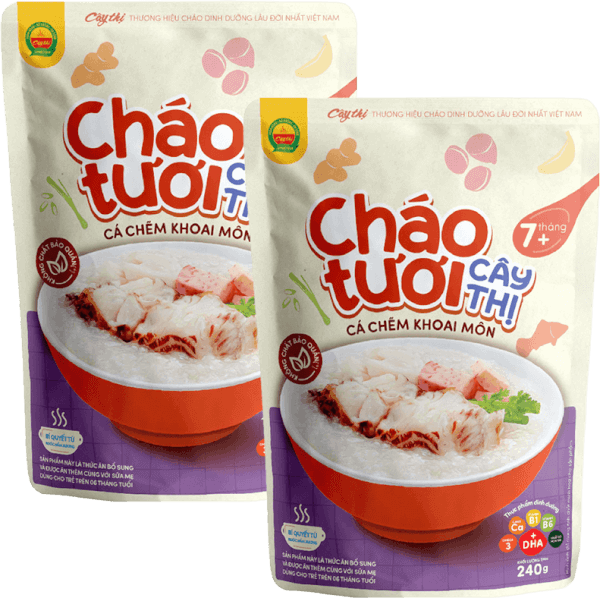 Combo 2 Cháo tươi Cây Thị cá chẽm khoai môn
