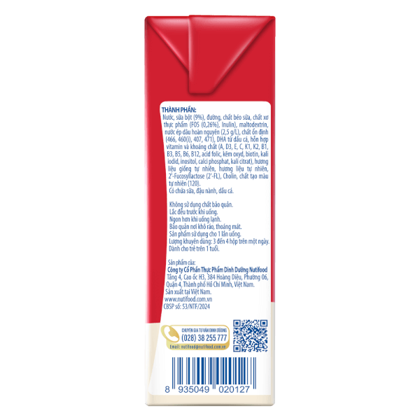 Thùng Sữa bột pha sẵn GrowPLUS+ vị dâu 110ml (lốc 4 hộp) (Trên 1 tuổi)