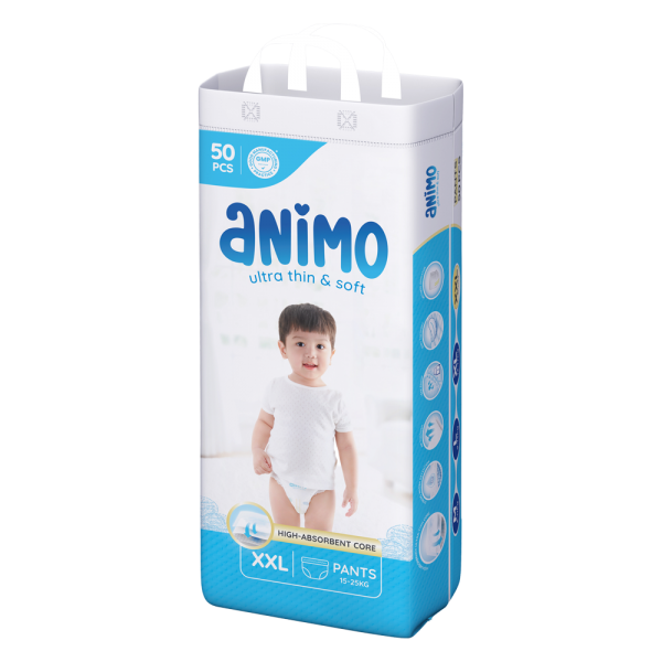 Tã Quần Animo Siêu Mềm Thoáng (XXL, 50 miếng)
