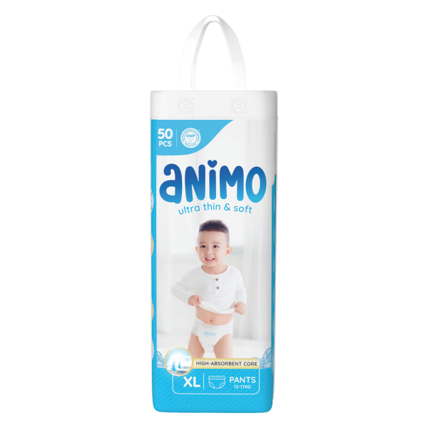 Tã Quần Animo Siêu Mềm Thoáng (XL, 50 miếng)