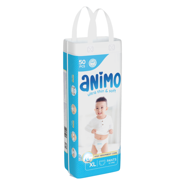 Tã Quần Animo Siêu Mềm Thoáng (XL, 50 miếng)