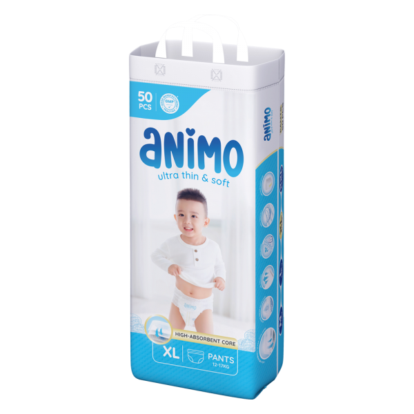 Tã Quần Animo Siêu Mềm Thoáng (XL, 50 miếng)