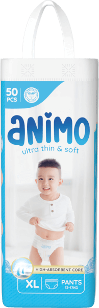 Tã Quần Animo Siêu Mềm Thoáng (XL, 50 miếng)
