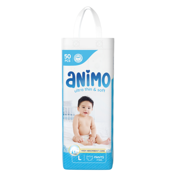 Tã Quần Animo Siêu Mềm Thoáng (L, 50 miếng)