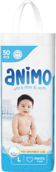 Tã Quần Animo Siêu Mềm Thoáng (L, 50 miếng)