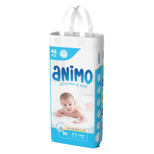 Tã dán Animo Siêu Mềm Thoáng (M, 46 miếng)