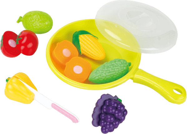 Bộ đồ chơi gồm chảo và dụng cụ cắt rau củ quả RFD413075 C505