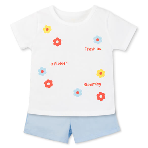 Bộ bé gái ngắn Animo Easy TX0925058 (1Y,Trắng-dương,TT07)