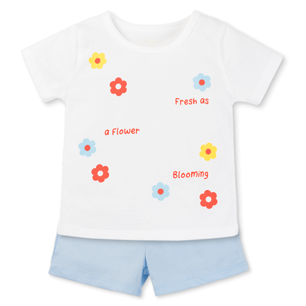 Bộ bé gái ngắn Animo Easy TX0925058 (1Y,Trắng-dương,TT07)