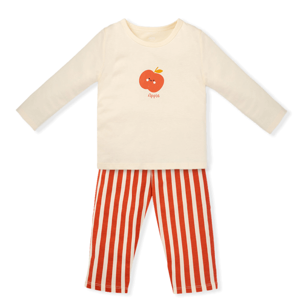 Bộ bé gái dài Animo Easy TX0825064 (1-4Y, màu Kem - Đỏ, TT01)