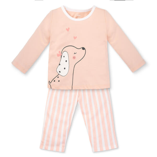 Bộ bé gái dài Animo Easy TX0825073 (1Y,Hồng-trắng,TT02)