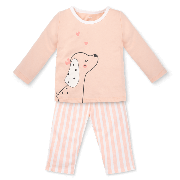 Bộ bé gái dài Animo Easy TX0825073 (1Y,Hồng-trắng,TT02)