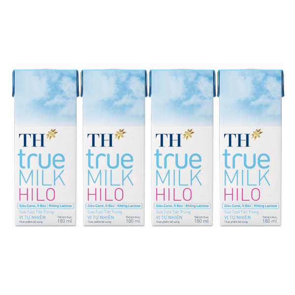 Sữa Tươi TH True Milk Hilo 180ml (lốc 4 hộp)