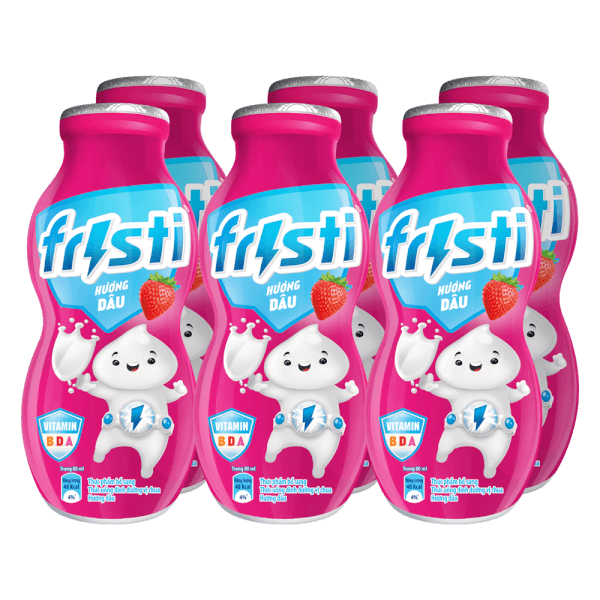 Sữa chua uống Fristi hương dâu 80ml (lốc 6 chai)