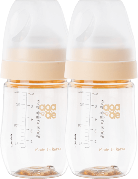 Combo 2 Bình sữa PPSU Aga-ae 180ml (Vàng)