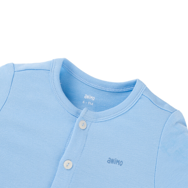 Set 2 Bộ kháng khuẩn Modal ngắn Animo VD0725005 (0-24M, màu Xanh biển - trắng, TT06)