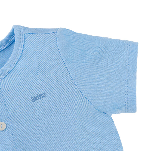 Set 2 Bộ kháng khuẩn Modal ngắn Animo VD0725005 (0-24M, màu Xanh biển - trắng, TT06)