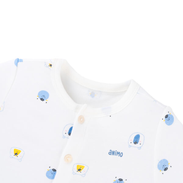 Set 2 Bộ kháng khuẩn Modal ngắn Animo VD0725005 (0-24M, màu Xanh biển - trắng, TT06)