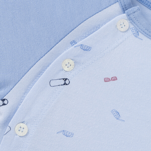 Set 2 Bộ kháng khuẩn Modal ngắn Animo BMC0925001 (0-24M, màu Xanh dương - Xanh biển, DD06)