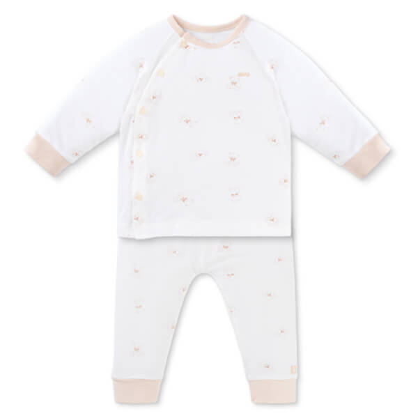 Set 2 Bộ kháng khuẩn Modal dài Animo BMC0925003 (0-24M, màu Be - Trắng, NN06)