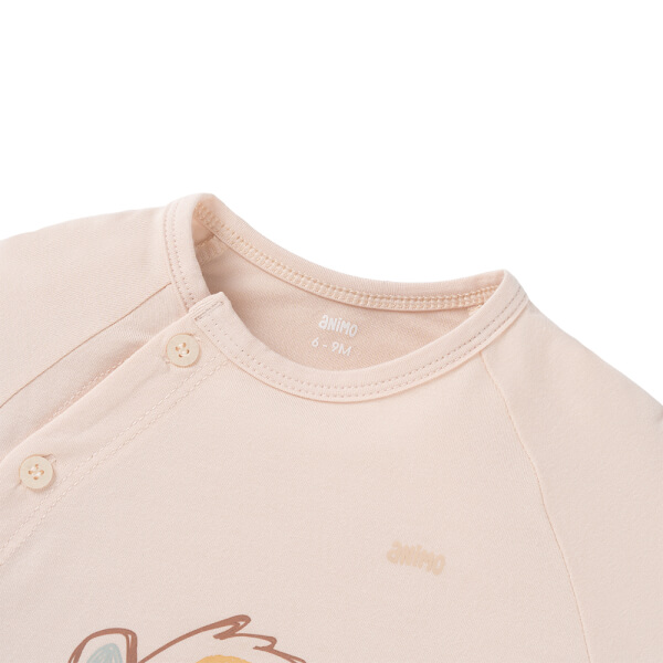 Set 2 Bộ kháng khuẩn Modal dài Animo BMC0925003 (0-24M, màu Be - Trắng, NN06)