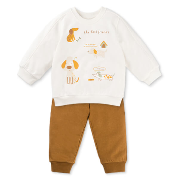 Bộ đông bé trai dài Animo ST0825007 (1-4Y, màu Be - Nâu, TT02)