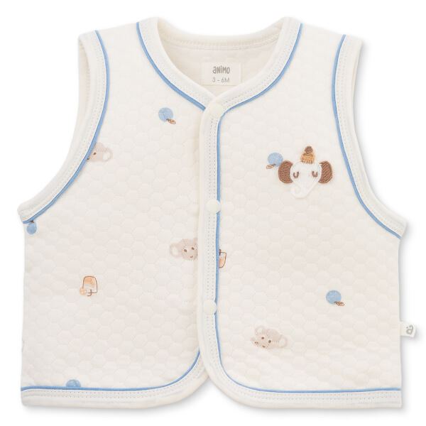 Áo ghile đông Animo MN0925016-M9535 (0-12M, màu Xanh)