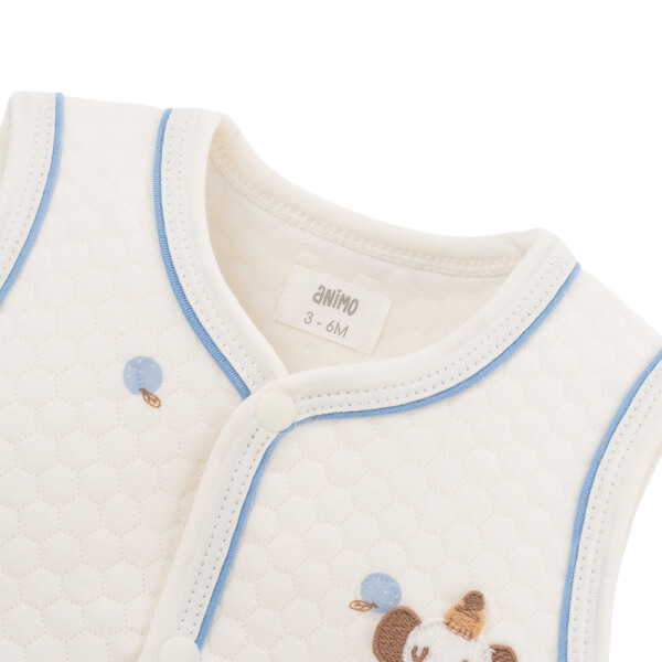 Áo ghile đông Animo MN0925016-M9535 (0-12M, màu Xanh)