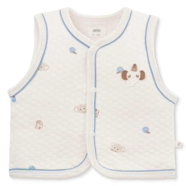 Áo ghile đông Animo MN0925016-M9535 (0-12M, màu Xanh)