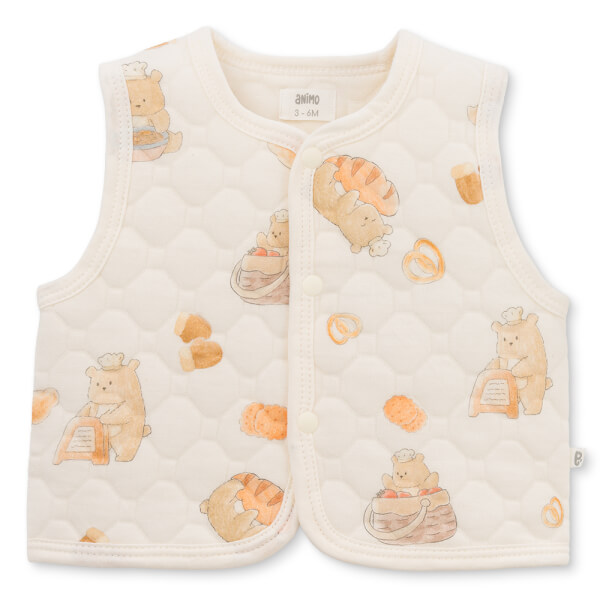 Áo ghile đông Animo MN0925015-M9534 (0-12M, màu Trắng)