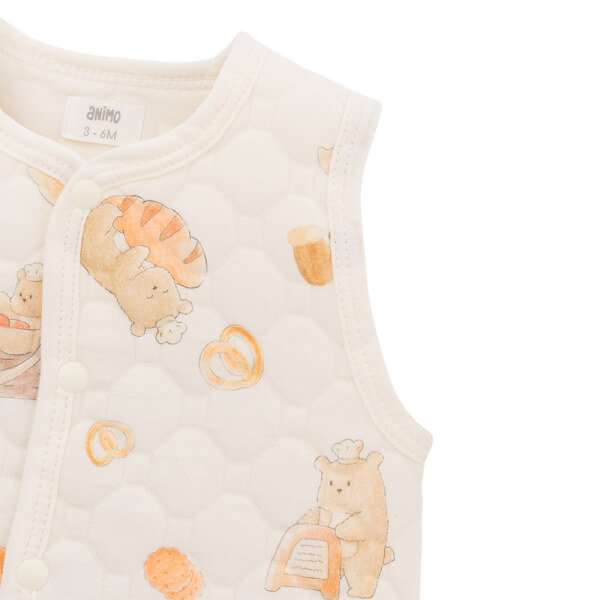 Áo ghile đông Animo MN0925015-M9534 (0-12M, màu Trắng)