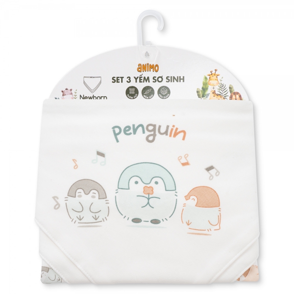 Set 3 yếm sơ sinh Animo MN0925013-M9272 (NB,nhiều màu)