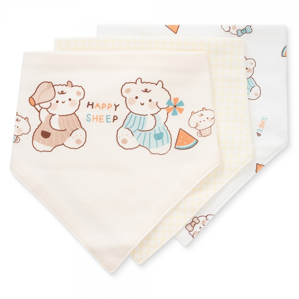 Set 3 yếm sơ sinh Animo MN0925012-M9271 (NB,nhiều màu)