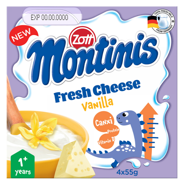 Phô mai tươi Montinis vị Vani 220gr (4*55gr)